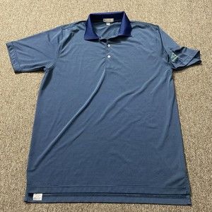 Peter Millar - Summer comfort Blue print Polo CWC Invintational Shirt Large